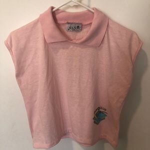 Fun vintage cropped collared shirt